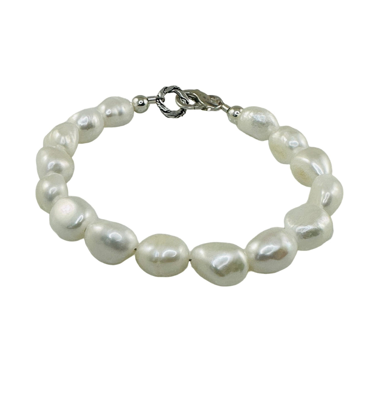 Baroque Large Real Pearl Bracelet,30th Anniversary Jewellery,June Birthstone for Men,Anniversary gift for Husband, Minimalist Men Bracelet