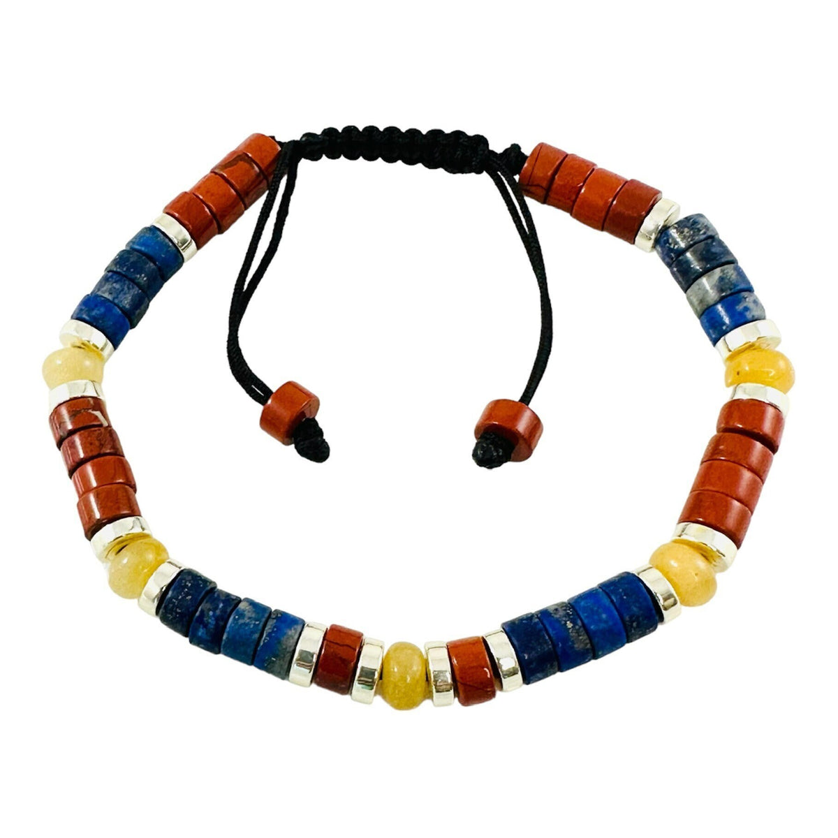 Men's Blue Red Yellow Beaded Bracelet,Lapis Lazuli Men Beaded Bracelet,Protection Men Bracelet,Red Simple Men Bracelet,Men Beaded Bracelet