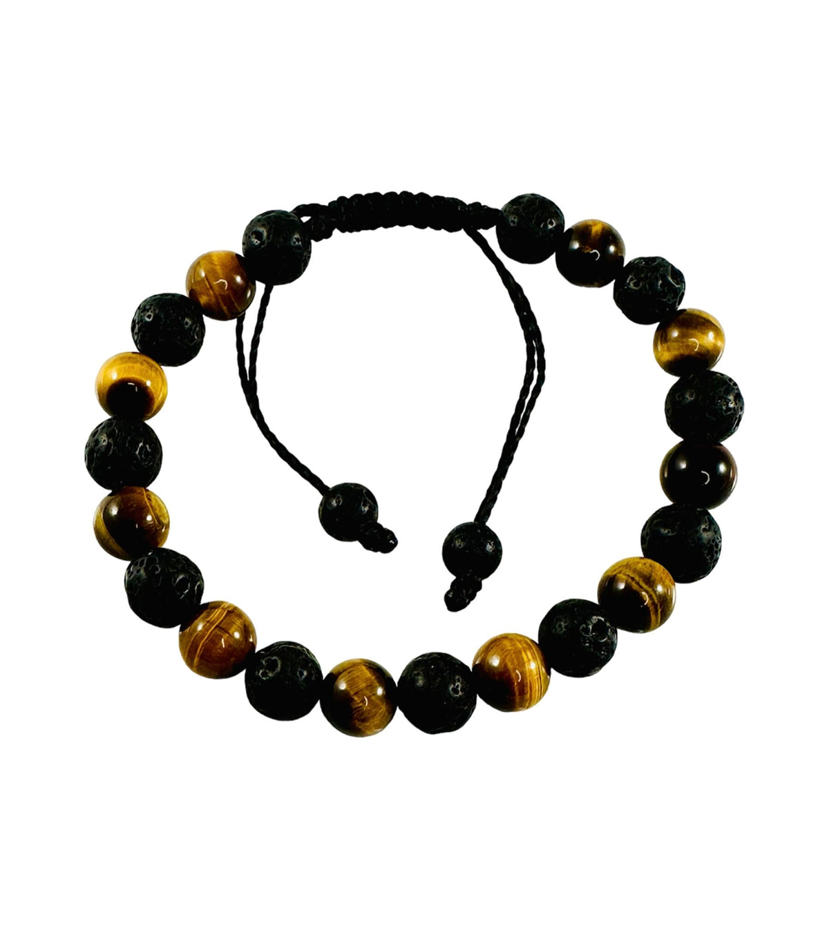 Men Bracelet Tigers Eye Lava Stone Bracelet,Handmade Jewelry for Men,Black Yellow Diffuser Oil Beaded Stone Bracelet,Unique gift for men him