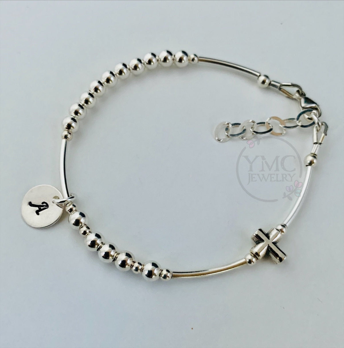 Magnetic Sterling Silver Five Full Decade Rosary Bracelet,First Communion Confirmation Rosary Bracelet,5 Full Faith Rosary Chaplet Bracelet