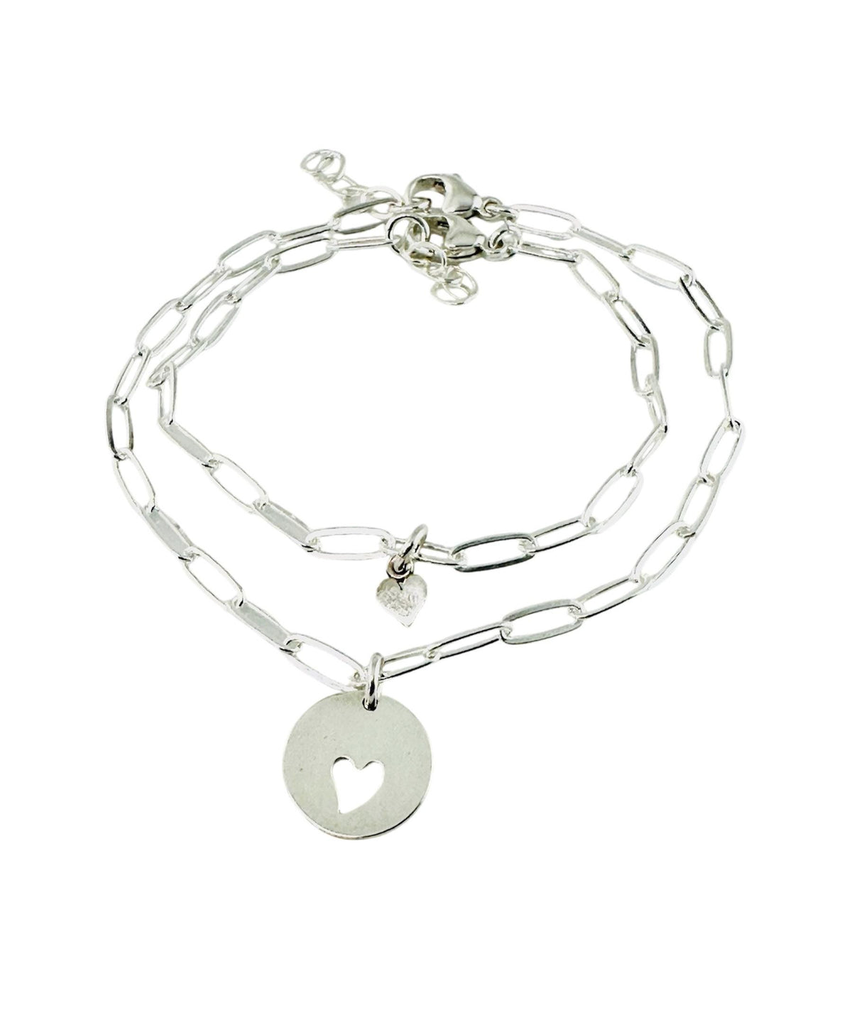 Sterling Silver Mother and Daughter Matching Charm Bracelet,Set for mom & daughter,First day of kindergarten Preschool School,Two bracelet