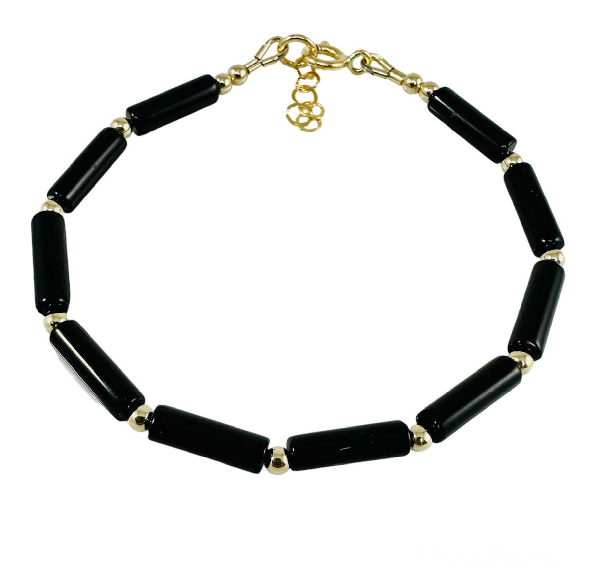 Black Gold Men Bracelet,Bracelets for Him,Black Onyx Bracelet,Birthday Gift for Men-Black Healing Jewelry for Men-Fathers Day Gifts for Men