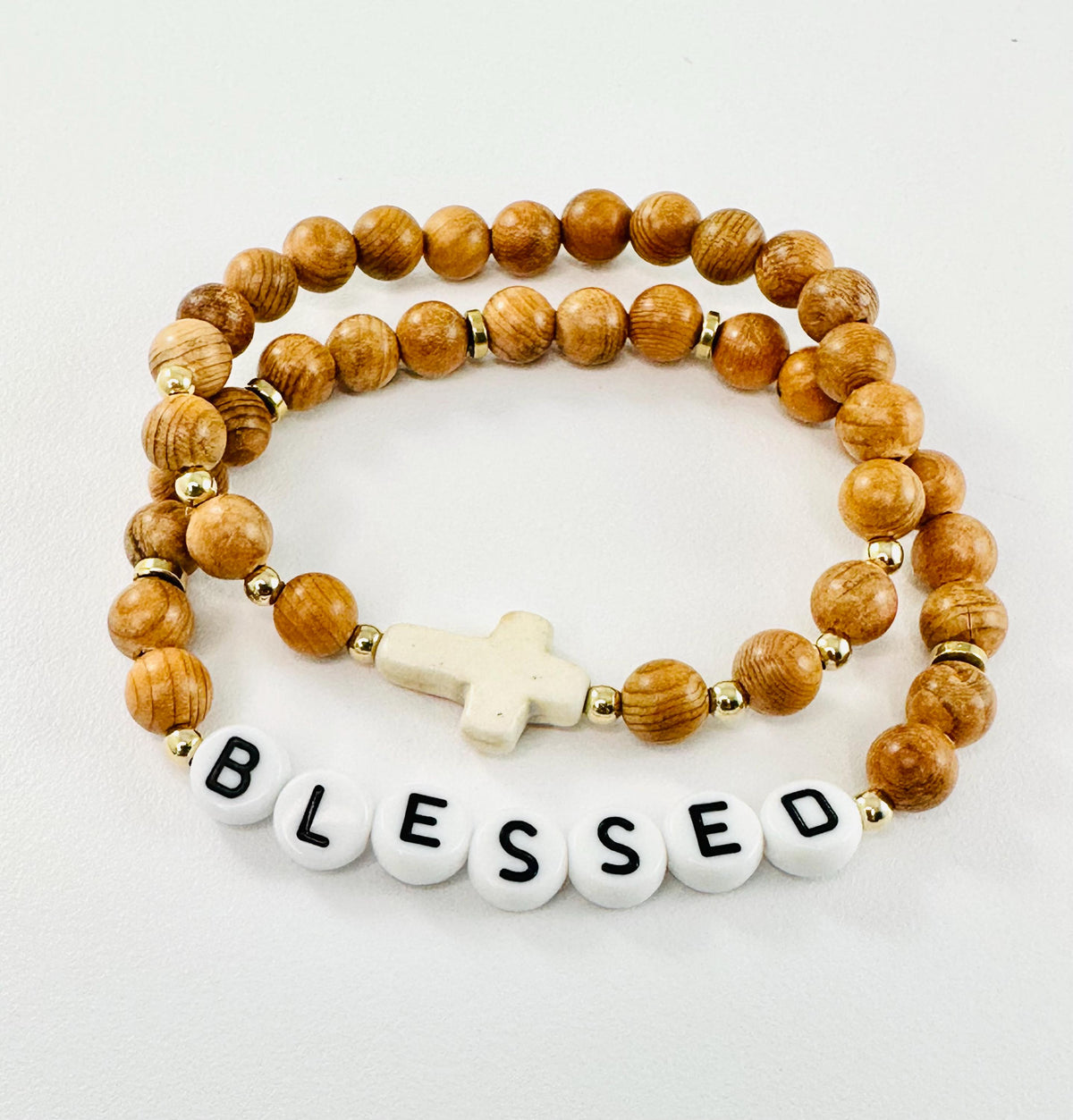 YAHWEH Bracelet,Blessed Bracelet,Cross Bracelet,WWJD Blessed Children Bracelet,Christian Baptism Confirmation Bracelet,Rosewood Bead Bracele