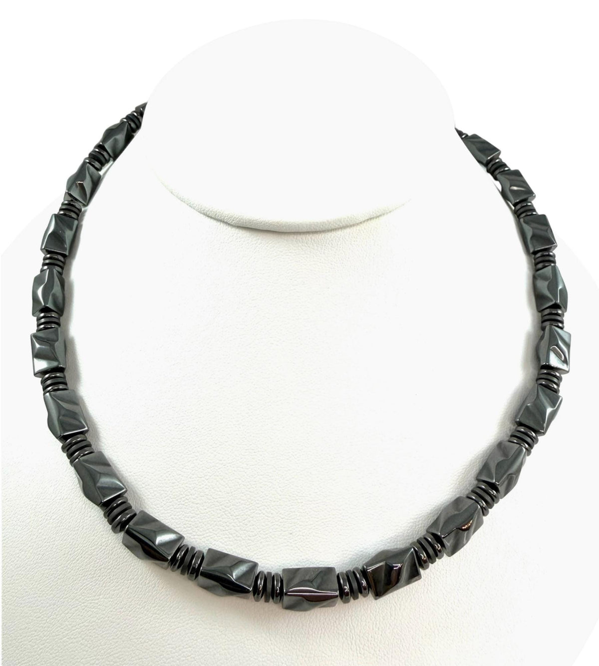 Gray Hematite Beaded Men's Necklaces: Protection Healing Grounding Root Chakra Men Necklace,Handmade Jewelry for Men,Hematite Surfer Necklac