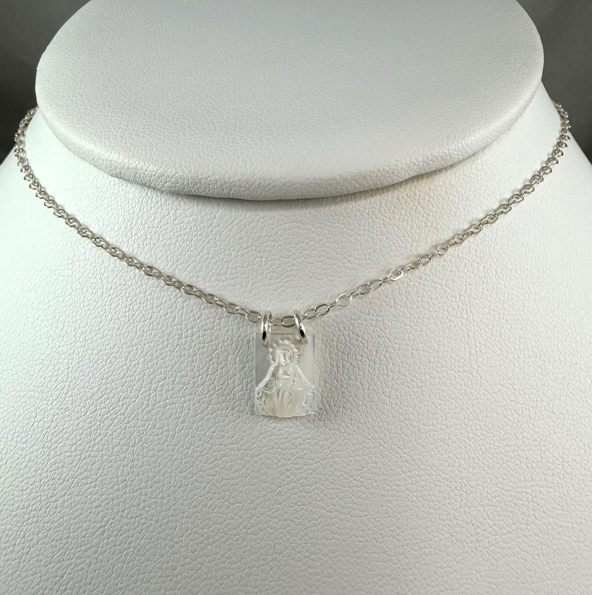 Mother of Pearl Scapular Charms,Sacred Heart Miraculous Virgin Mary Charms,Catholic  Escapulario Religious Jewelry Gift