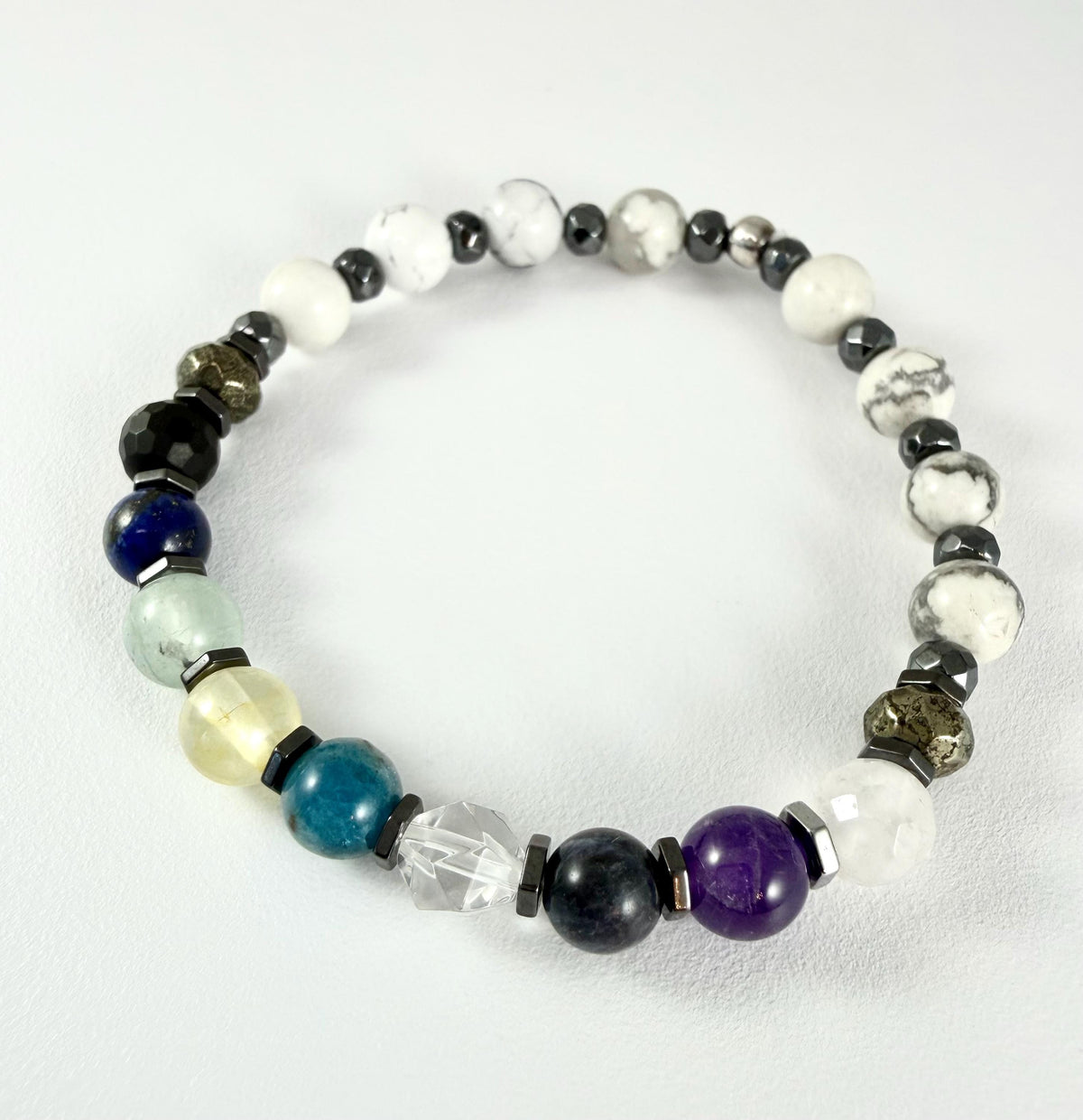 Study Support Bracelet,Student Beaded Bracelet,Back To School Bracelet,Mental Clarity Healing Concentration Intuition Focus Crystal Bracelet