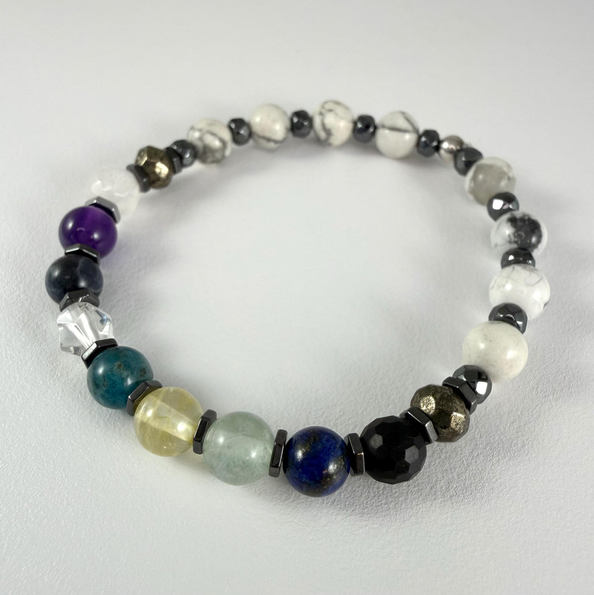 Study Support Bracelet,Student Beaded Bracelet,Back To School Bracelet,Mental Clarity Healing Concentration Intuition Focus Crystal Bracelet