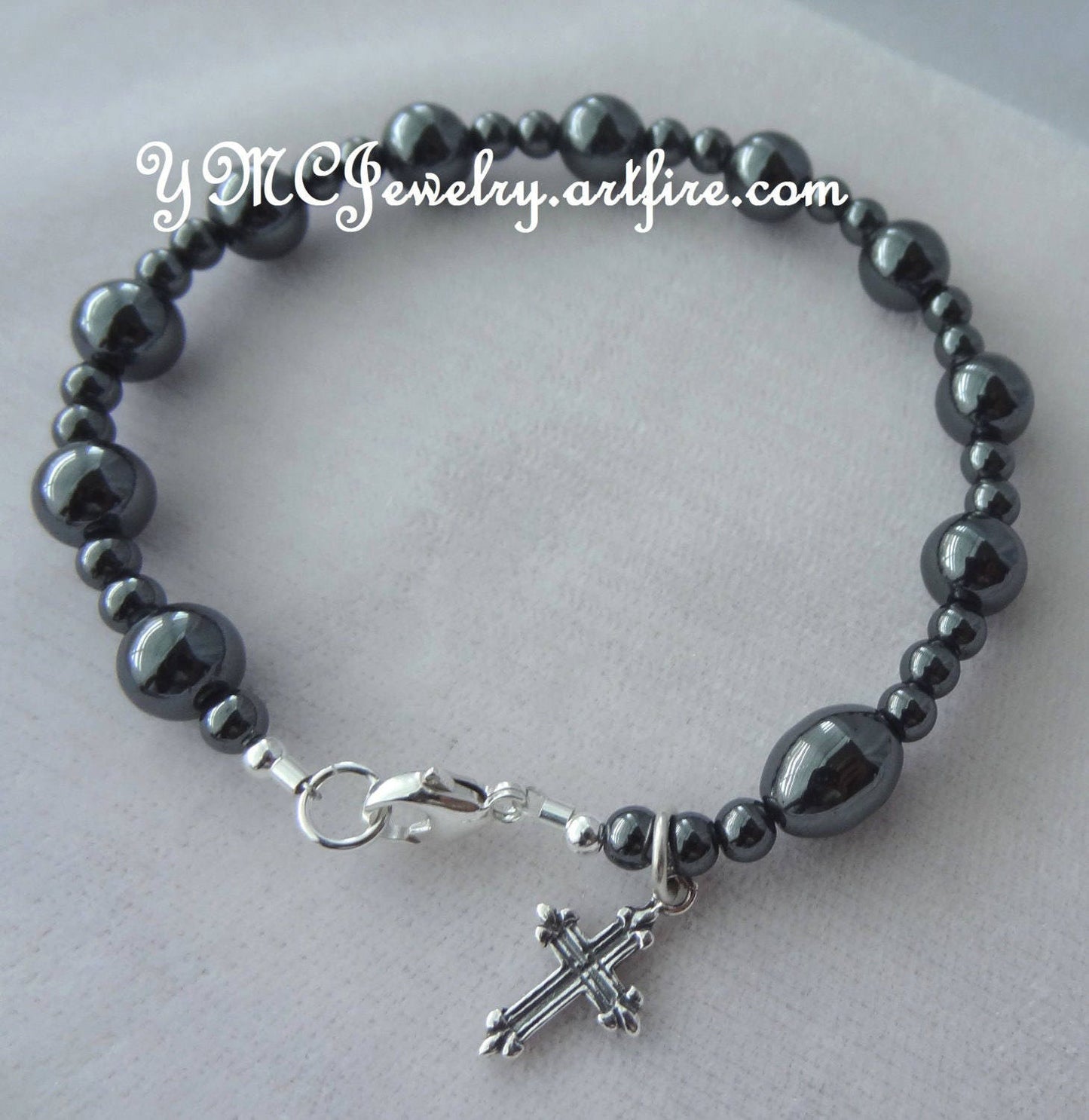 Men's Religious Bracelet,First Communion Men Bracelet,Confirmation Men Bracelet,Godfather Bracelet,Chaplet Rosary Bracelet,RCIA Men Bracelet