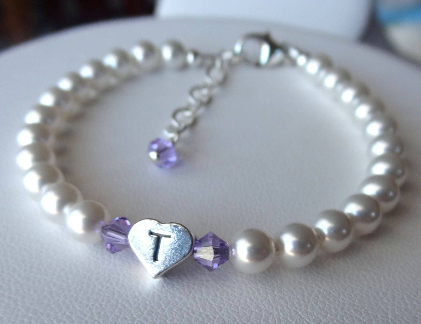 Gold Initial Bracelet,Flower Girls Bracelet,Gold Baptism Bracelet,First Communion,Confirmation,Baby Infant Bracelet,Gold Birthstone Bracelet