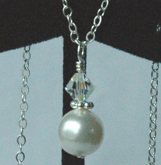 Crystal Pearl Set/Earrings Necklace,Bridesmaid Gift Set Jewelry,Junior Bridesmaid Earrings Necklace,Flower Girl Pearl Set Necklace,Pearl Set