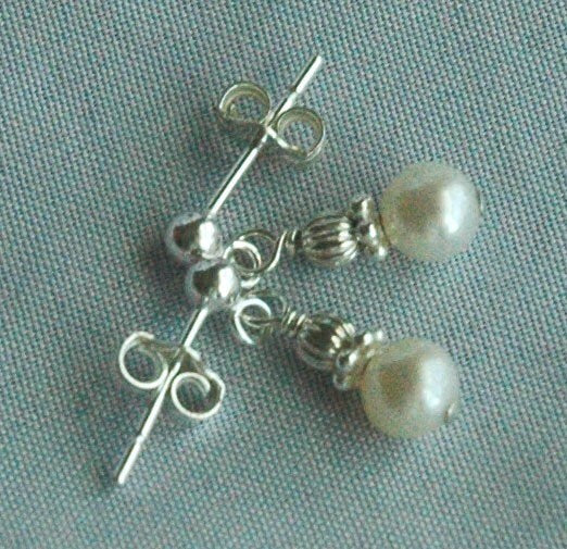 Baby Little Girl Freshwater Pearl Necklace Bracelet Earrings Set,Flower Girl Set