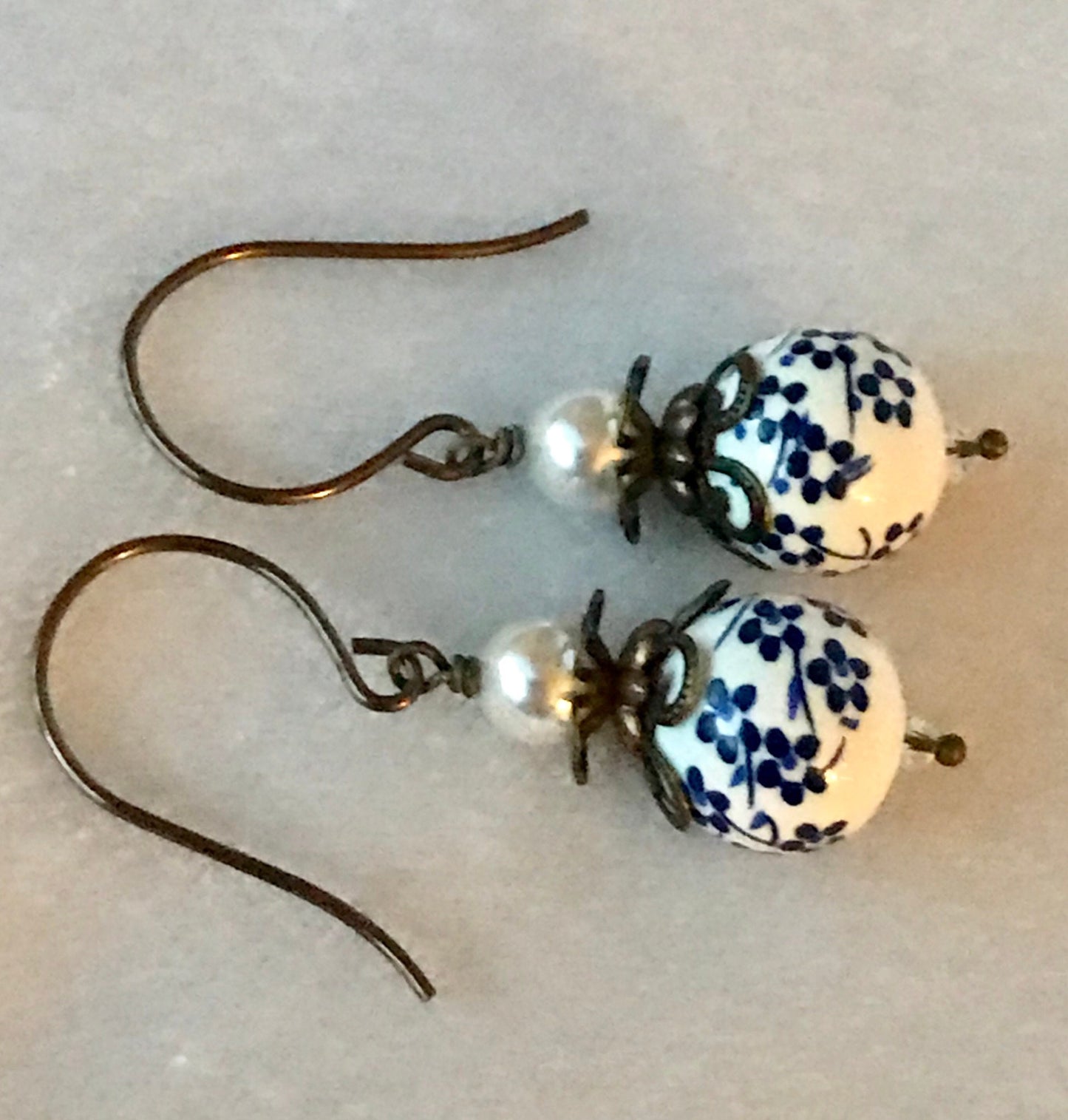 Porcelain Earrings,Ceramic Earrings,Bridesmaids Gifts Earrings,20Th Year Wedding Anniversary Jewelry,18TH Year Wedding Anniversary Jewelry