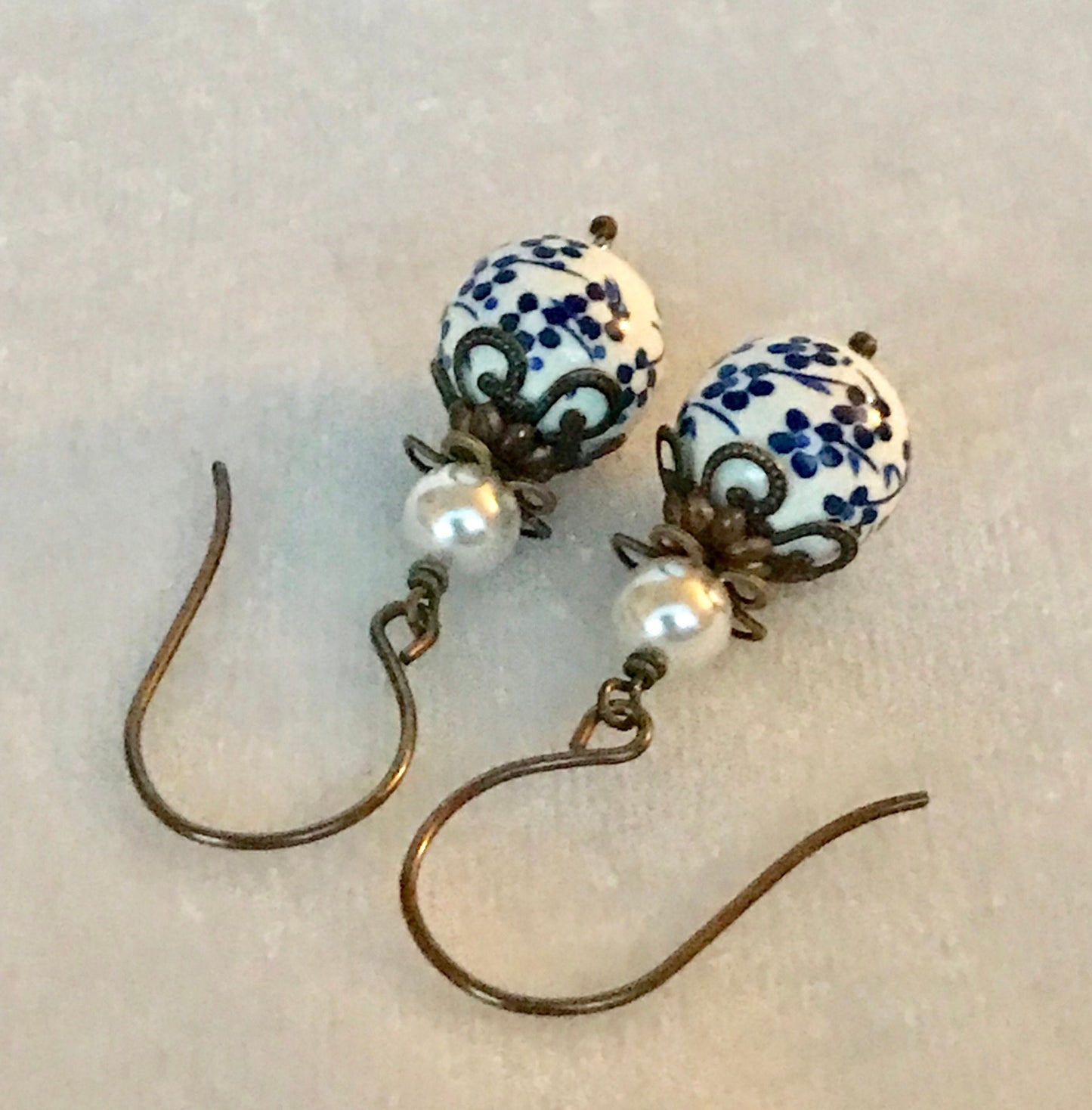 Porcelain Earrings,Ceramic Earrings,Bridesmaids Gifts Earrings,20Th Year Wedding Anniversary Jewelry,18TH Year Wedding Anniversary Jewelry