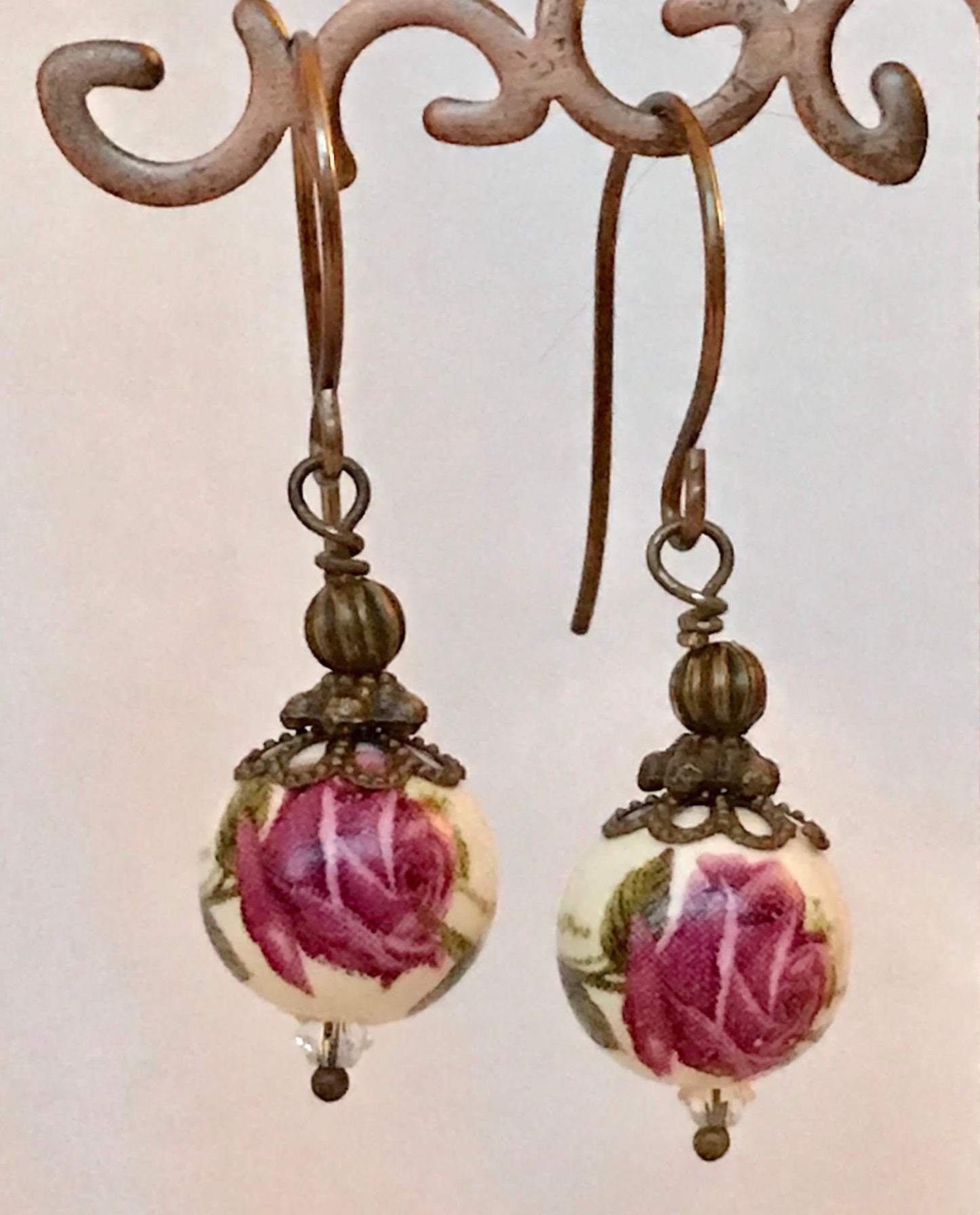 Porcelain Earrings, Ceramic Earrings, 20TH YEAR Anniversary Wedding,China Earrings,18TH Year Anniversary Wedding