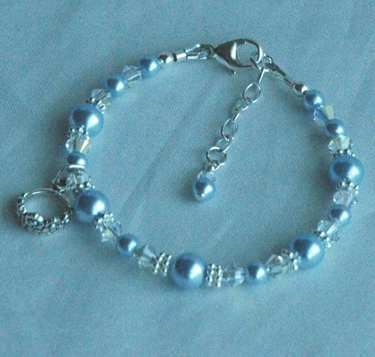 Baby Blue Personalized Princess Bracelet