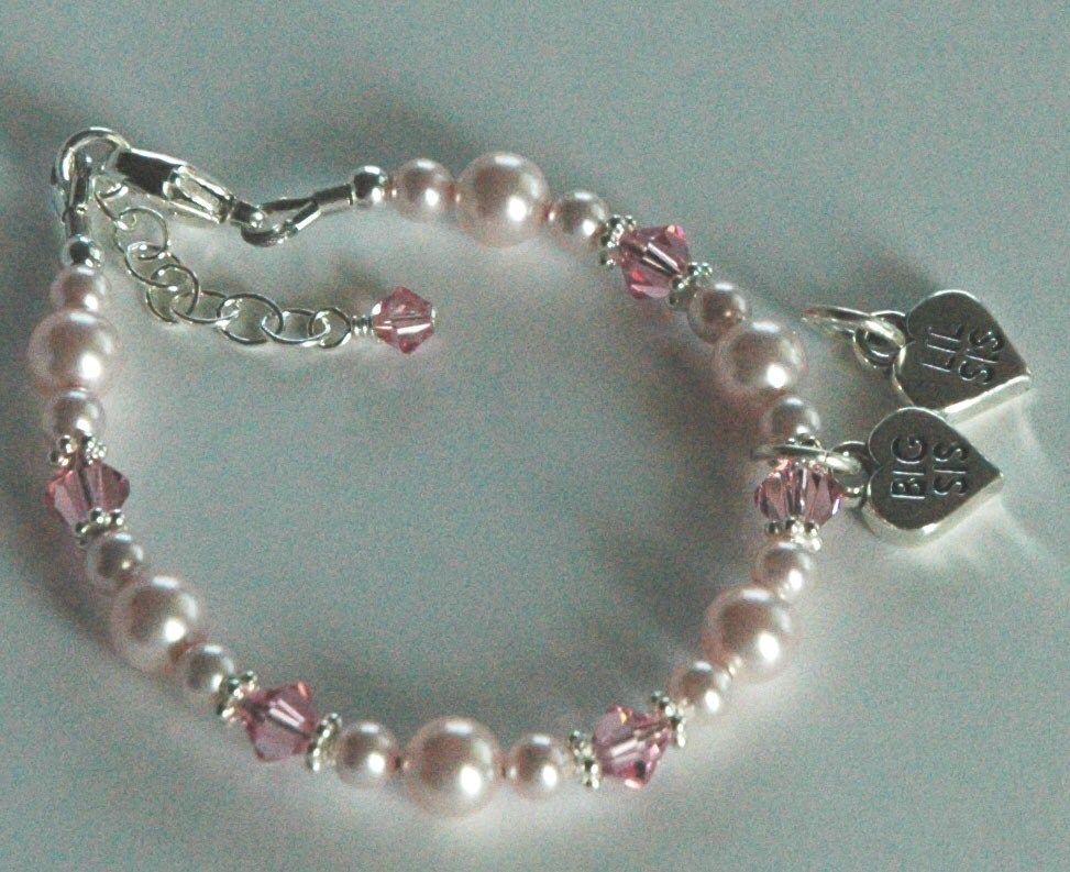 Baby Pink Pearl Bracelet,Pale Pink Pearl Girl Bracelet,Flower Girl Pearl Bracelet,First Communion Bracelet,Confirmation Cross Pearl Bracelet