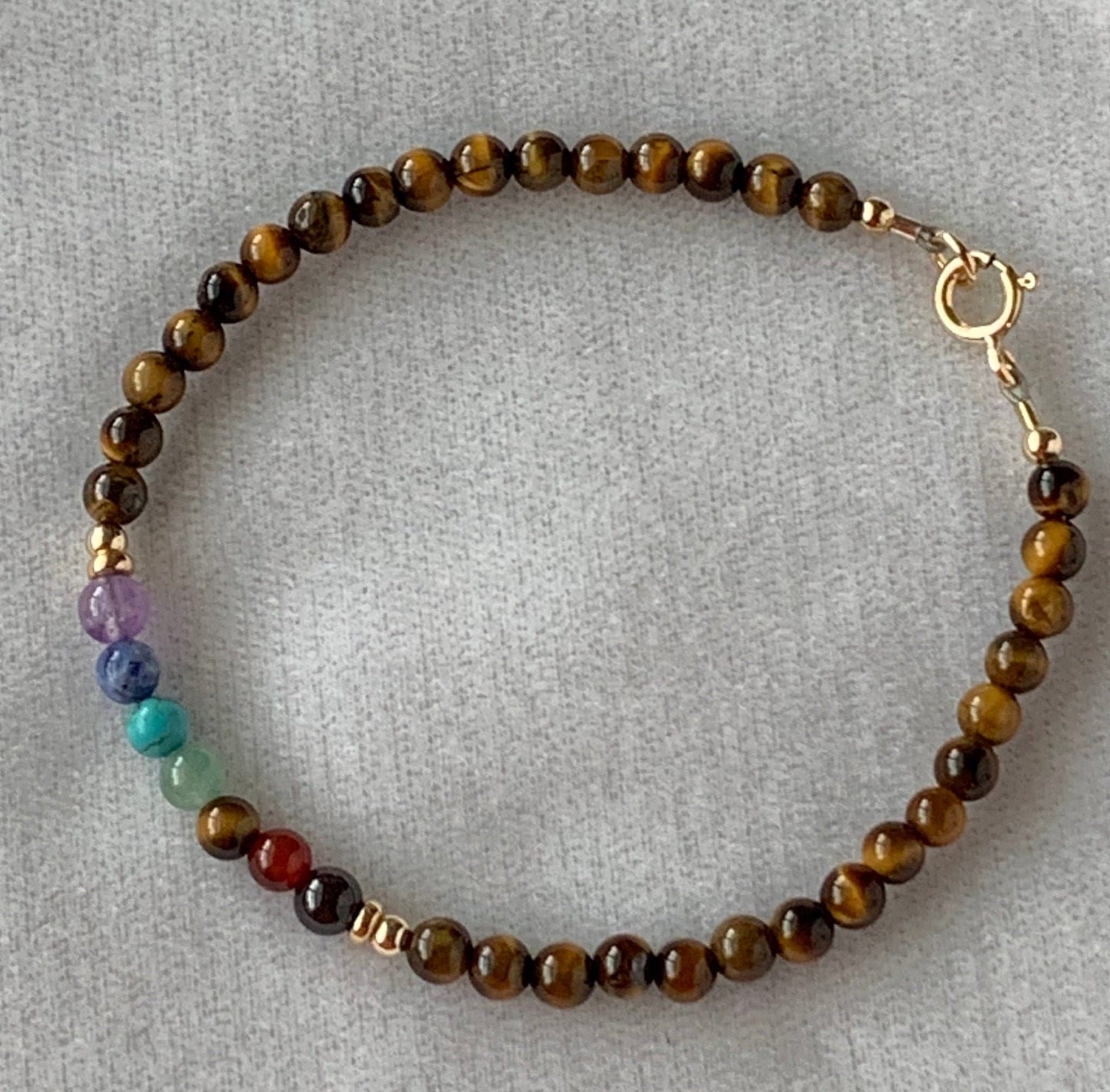 Multicolor Chakra Lotus Bracelet,Gemstone Beaded Bracelet,Healing Bracelet,Spiritual Meditation Zen Buddha Yoga Jewelry,Reiki,Gift for Him