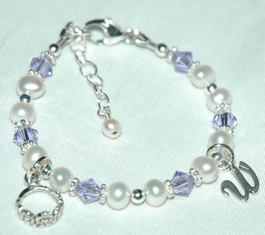 Real Pearl Christening Bracelet,Crystal and Pearls Cross Baptism Bracelet,First Communion Pearl Bracelet,Confirmation Cross Pearl Bracelet