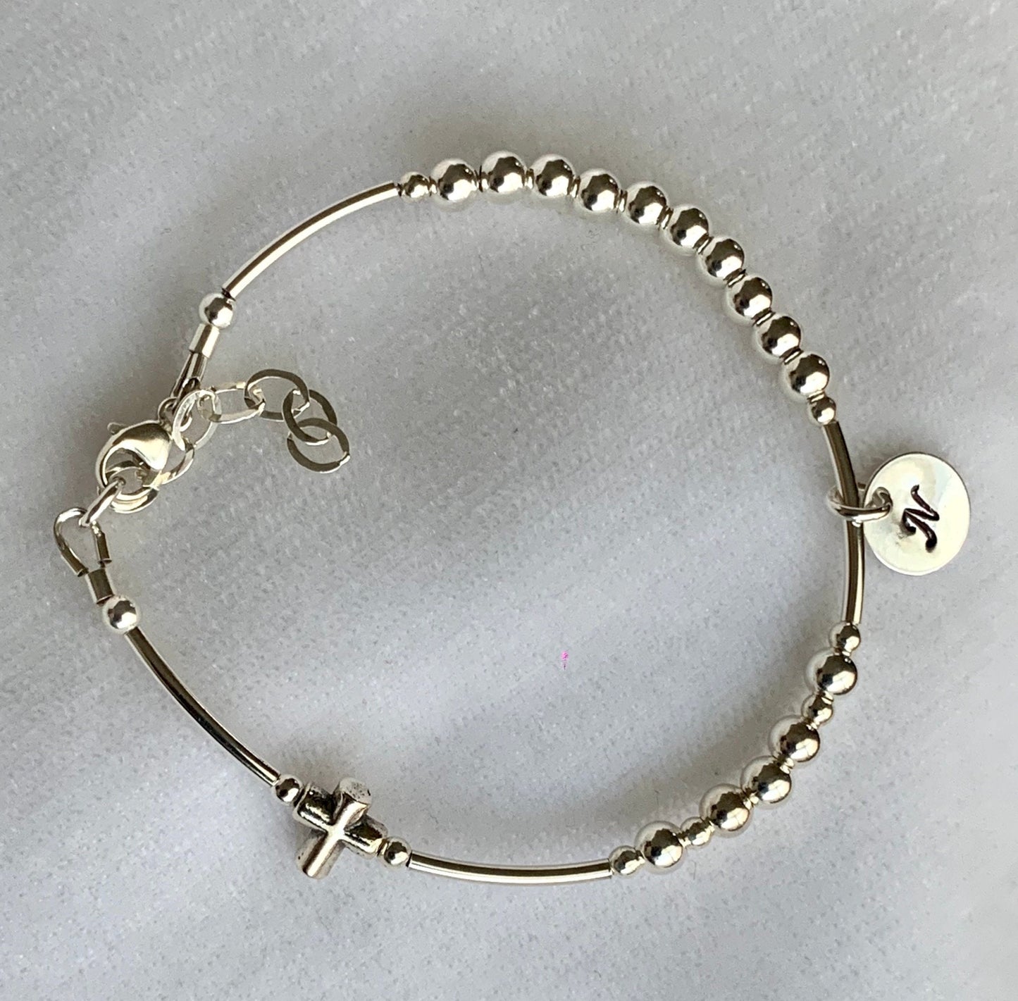 Sterling Silver Personalized Rosary Chaplet Bracelet