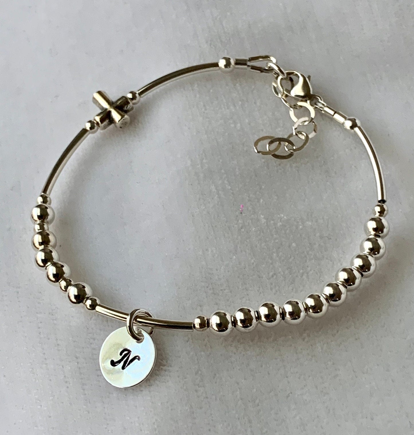 Sterling Silver Personalized Rosary Chaplet Bracelet