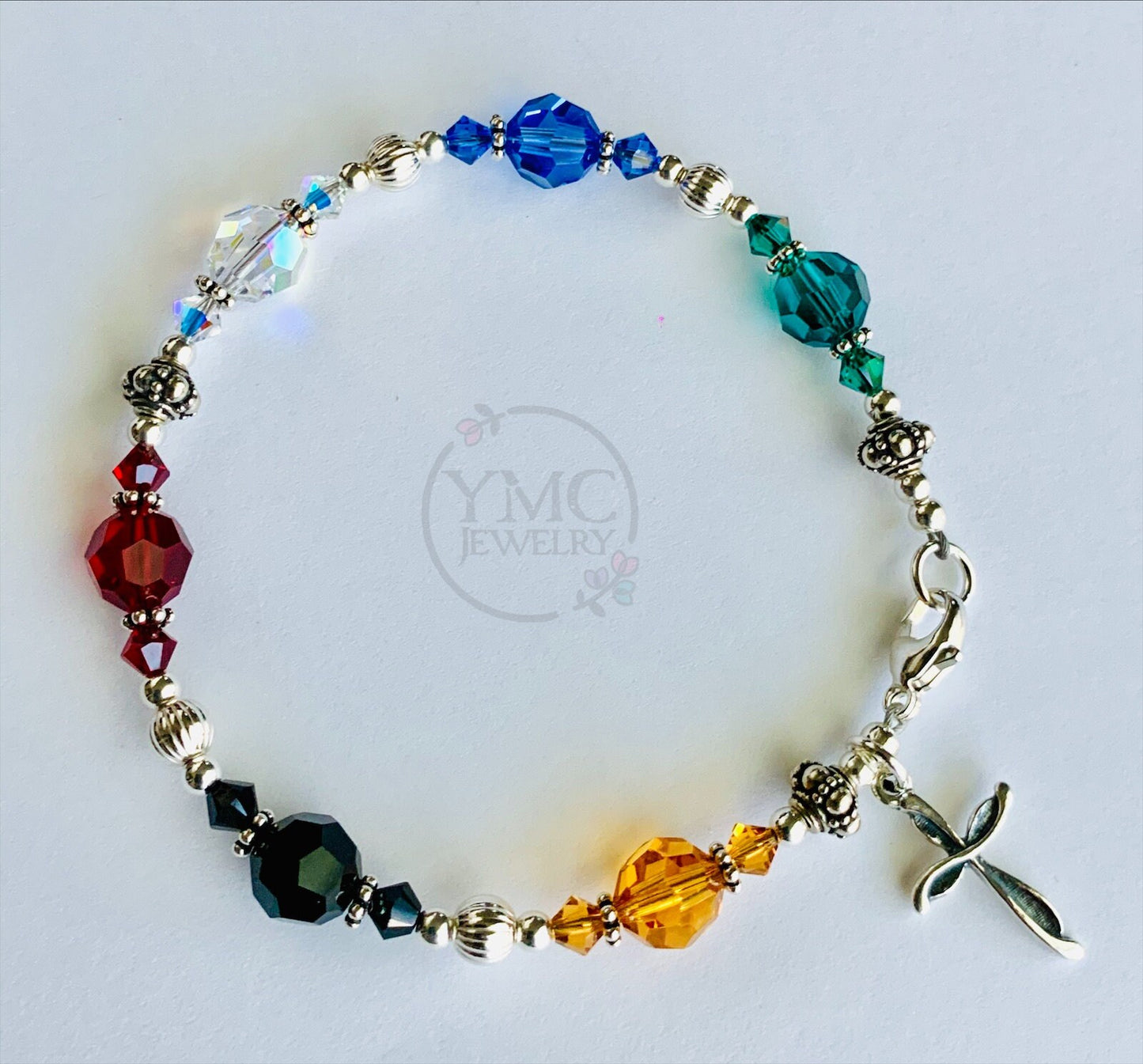 Salvation Bracelet, Confirmation Bracelet, First Communion Bracelet,Prayer Bracelet,Faith Bracelet,Cross Colorful PRESTIGE Crystal Bracelet