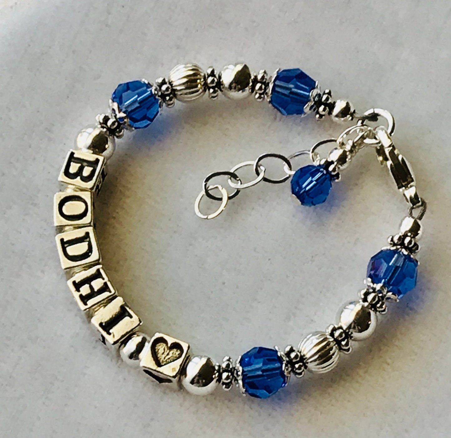 Sterling Silver Real Pearl Name Children Bracelet, Baby Name Bracelet,First Communion Confirmation Bracelet, Baby Girl Baptism Bracelet
