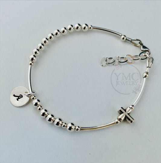 Silver Rosary Chaplet Bracelet 