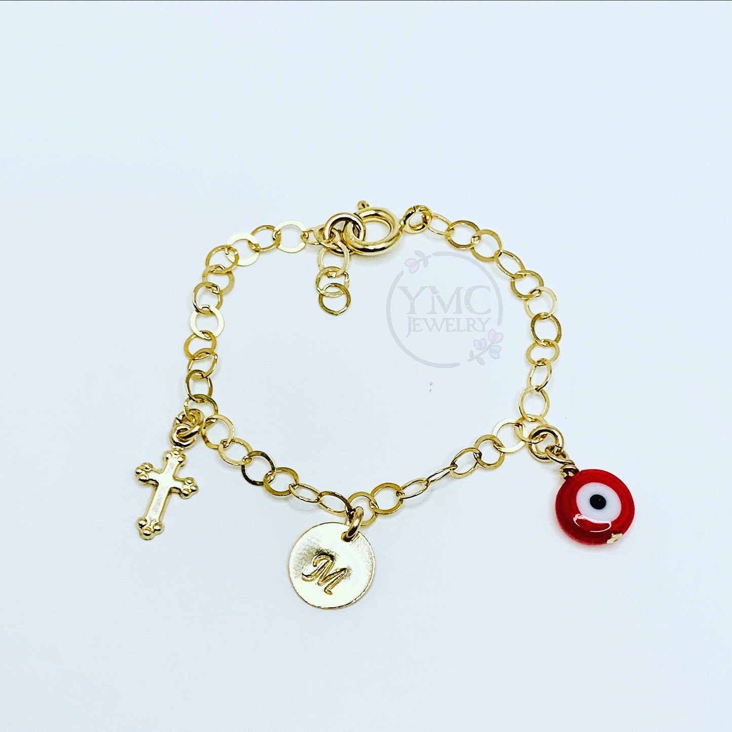 Gold Baby Blue Evil Eye Bracelet,Baby Protection Bracelet,Gold Evil Eye Baptism Bracelet,Baby Shower Gifts,Dainty Layers Stackable Bracelets