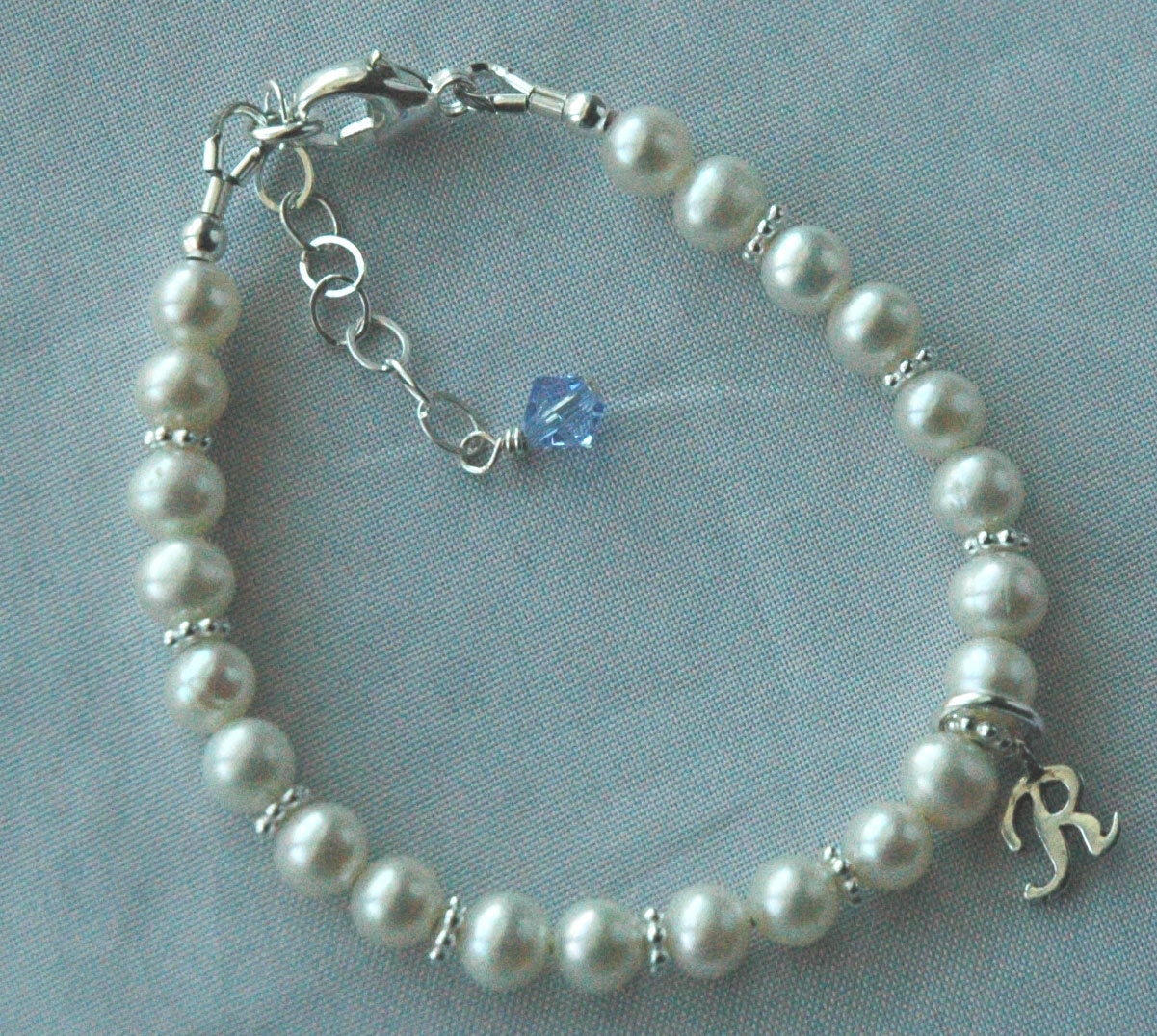 Real Pearl Bracelet,Freshwater Pearl With Birthstone Children Bracelet,Little Girl Pearl Bracelet,Baby Pearl Bracelet,Flower Girl Bracelet