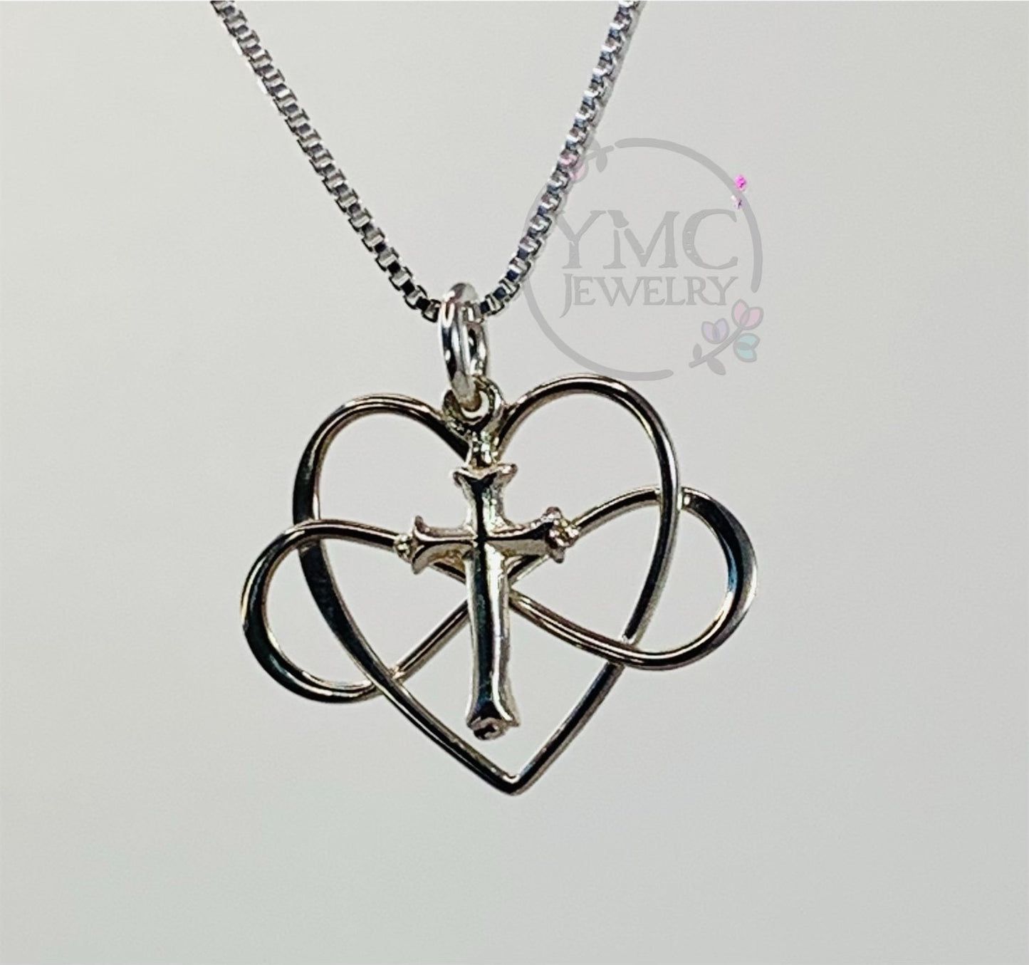 Sterling Silver Infinity Cross Necklace For Girls,Infinity Necklace,Religious Necklace,Cross Necklace,Bridesmaid Necklace,Mother Necklace