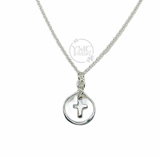 Sterling Silver Infinity Cross Necklace For Girls,Infinity Necklace,Religious Necklace,Cross Necklace,Bridesmaid Necklace,Mother Necklace