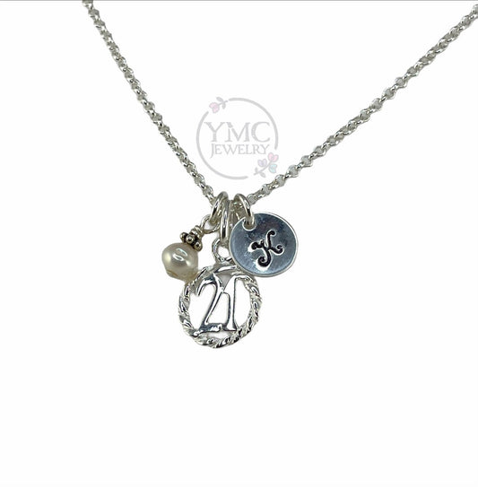 Sterling Silver 16th, 18th, 21st Birthday Gifts For Girls Necklace Personalized Jewelry, 16th 18th 21st Milestone Birthday Jewelry for Girls