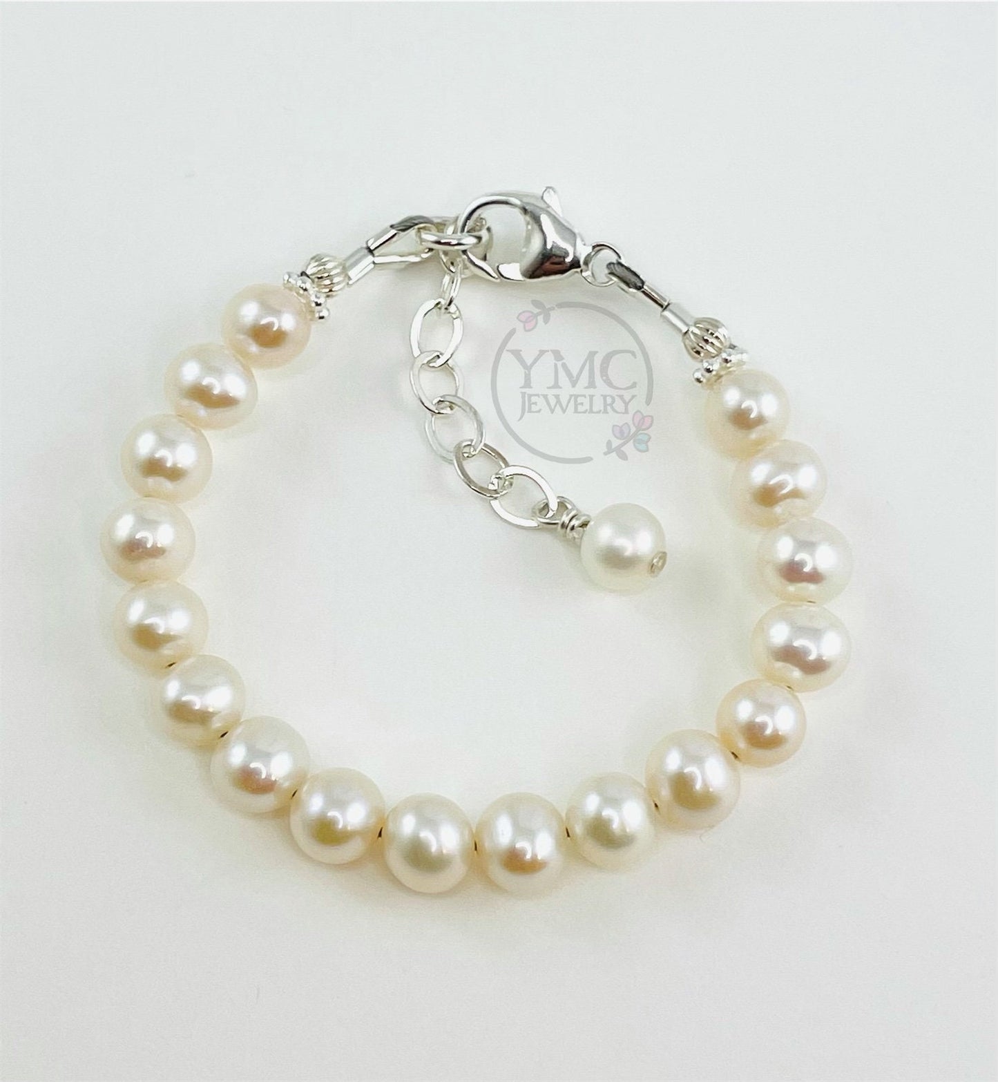 Baby Freshwater Pearl Bracelet, Baptism Pearl Bracelet, First Communion Bracelet, Freshwater Pearl Bracelet, Confirmation Pearls, baby girl