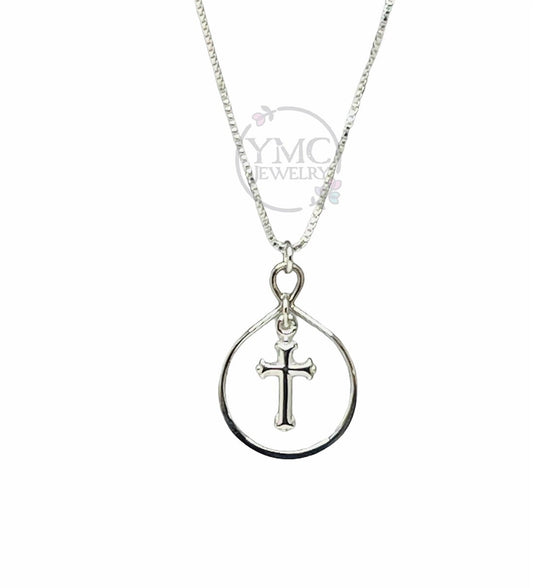Sterling Silver Infinity Cross Necklace For Confirmation