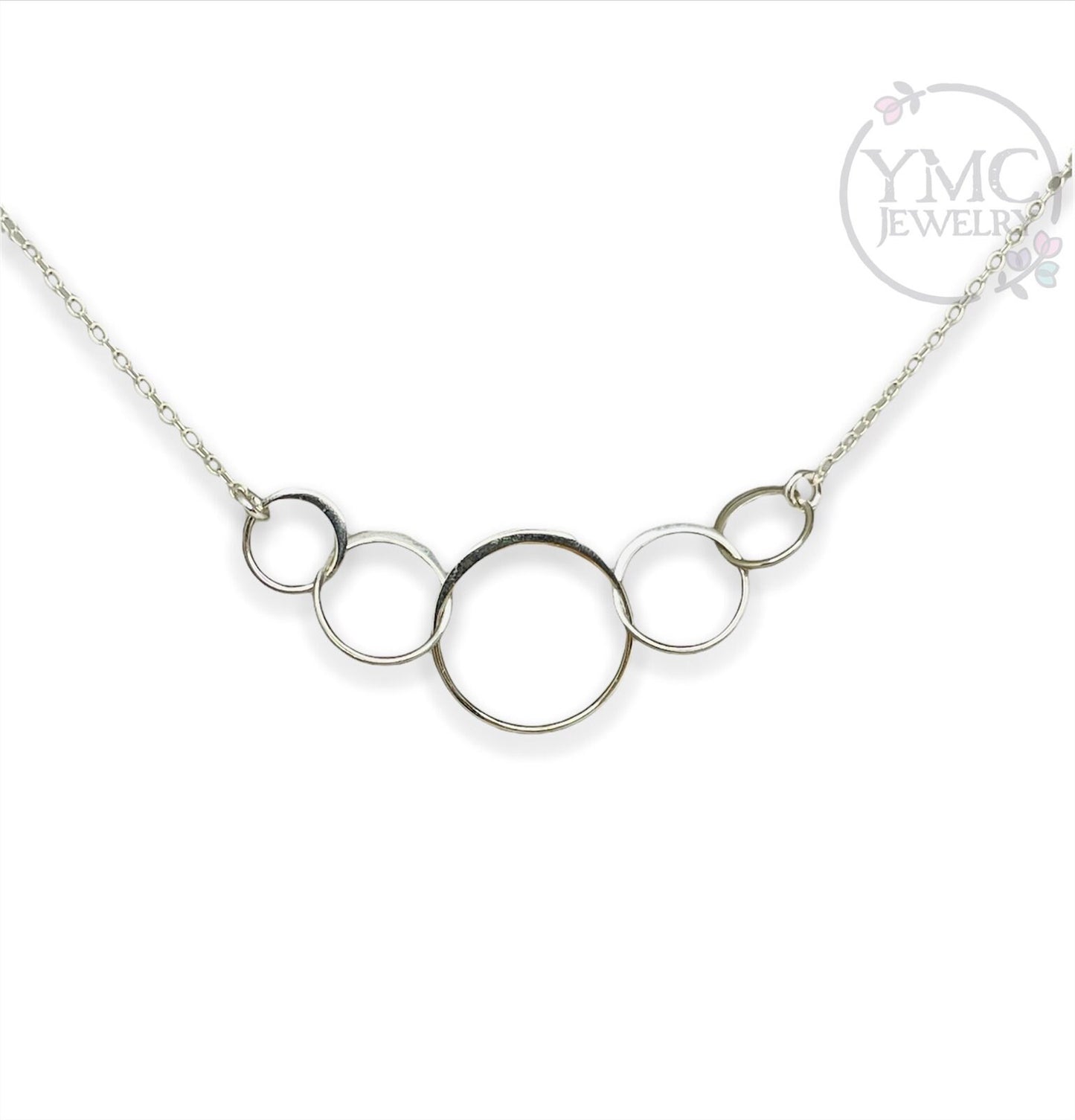 50th Birthday Interlocking Circle Necklace