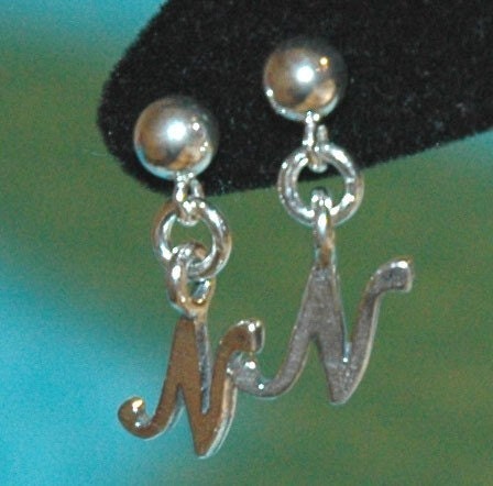 Sterling Silver Initial Custom Children Earrings,Tiny Dangles, Personalized-Monogram-Initial Earrings,Flower Girl Earrings,Gifts for teens