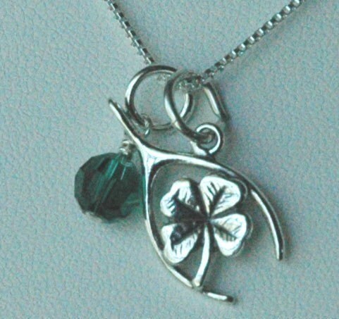 Sterling Silver Irish Dance Soft Shoe Necklace,Irish Necklace,Birthstone Necklace,Irish Dance Personalized Necklace,Irish Dancer Necklace