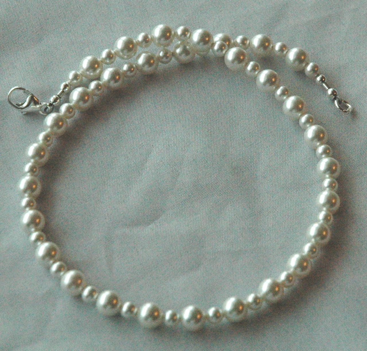 Baby Girl Toddler Pearl Necklace,Baptism Necklace,Flower Girl Pearl Necklace