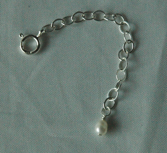 2 1/2 Inches Sterling Silver Jewelry Extender With Clasp,Lengthen Layering Necklaces-Bracelets,extender with charm,Extension Chain