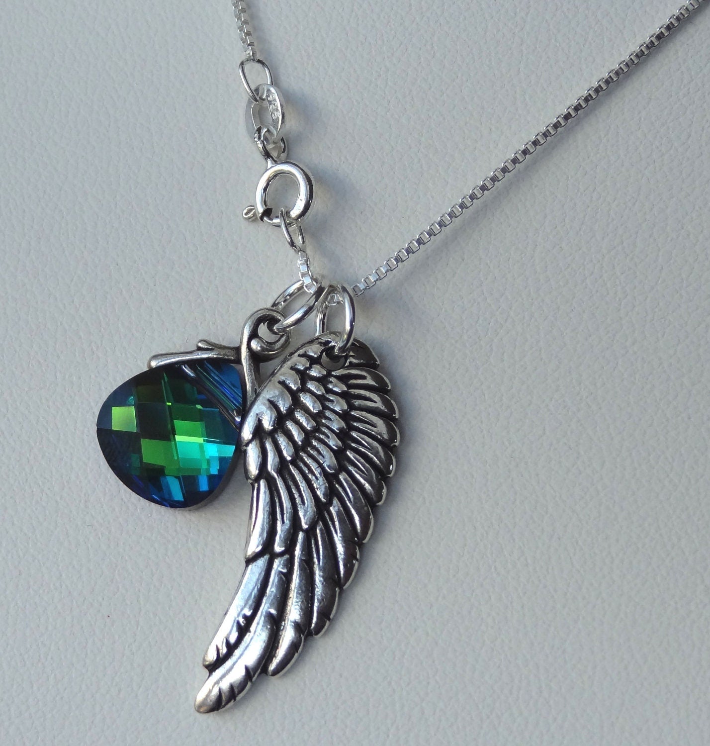 Remembrance Angel Wing Necklace,Sympathy Bereavement Gift,Memorial Jewelry,Loss of Husband Baby Child Brother Sister Friend,Grief Necklace