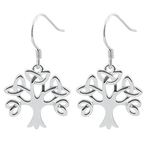 Sterling Silver Celtic Tree of Life Earrings, Celtic Dangle Earrings, Celtic Knot Earrings,Irish Earrings, St. Patrick's Day,Celtic Earrings