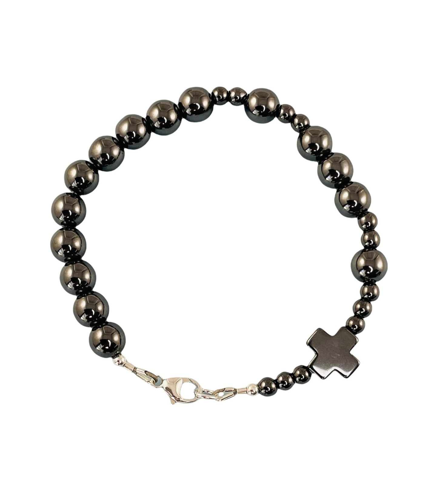 Men's Religious Bracelet,First Communion Men Bracelet,Confirmation Men Bracelet,Godfather Bracelet,Chaplet Rosary Bracelet,RCIA Men Bracelet