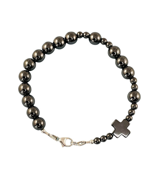 Men's Religious Bracelet,First Communion Men Bracelet,Confirmation Men Bracelet,Godfather Bracelet,Chaplet Rosary Bracelet,RCIA Men Bracelet