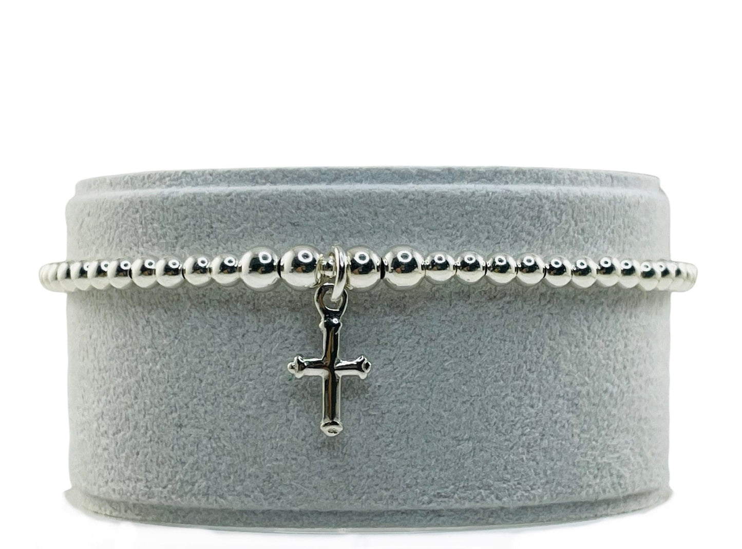 Solid Sterling Silver Cross Bracelet,First Communion Bracelet,Confirmation Bracelet,Cross Bracelet Gift for women  girls baby girls friends