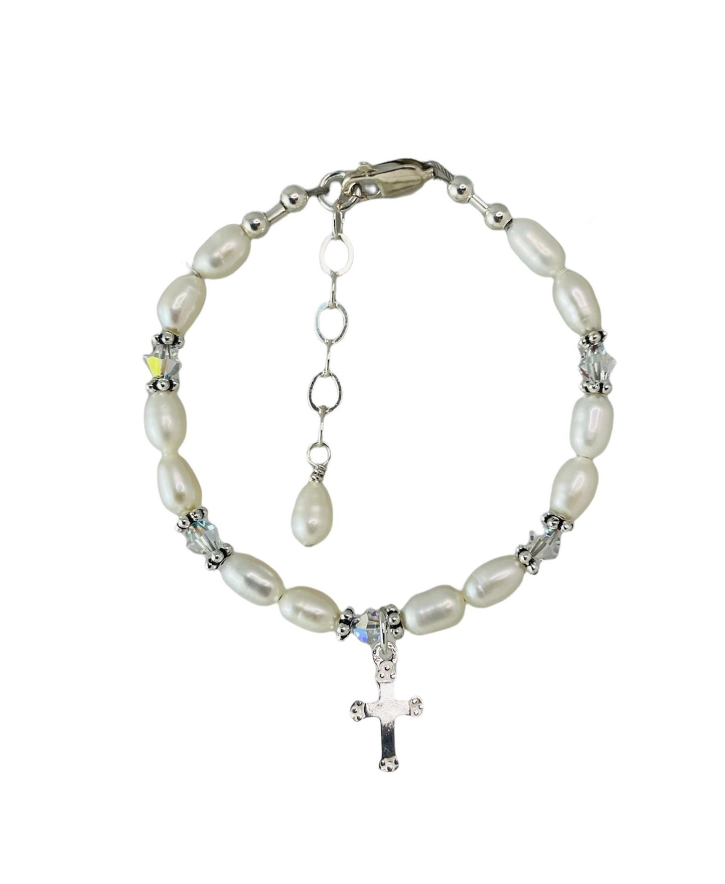 Freshwater Pearl Tiara Children Bracelet,Fairy Tale Bracelet,Pearl Initial Bracelet,Real Pearl Bracelet,Confirmation Bracelet,Birthday Gift