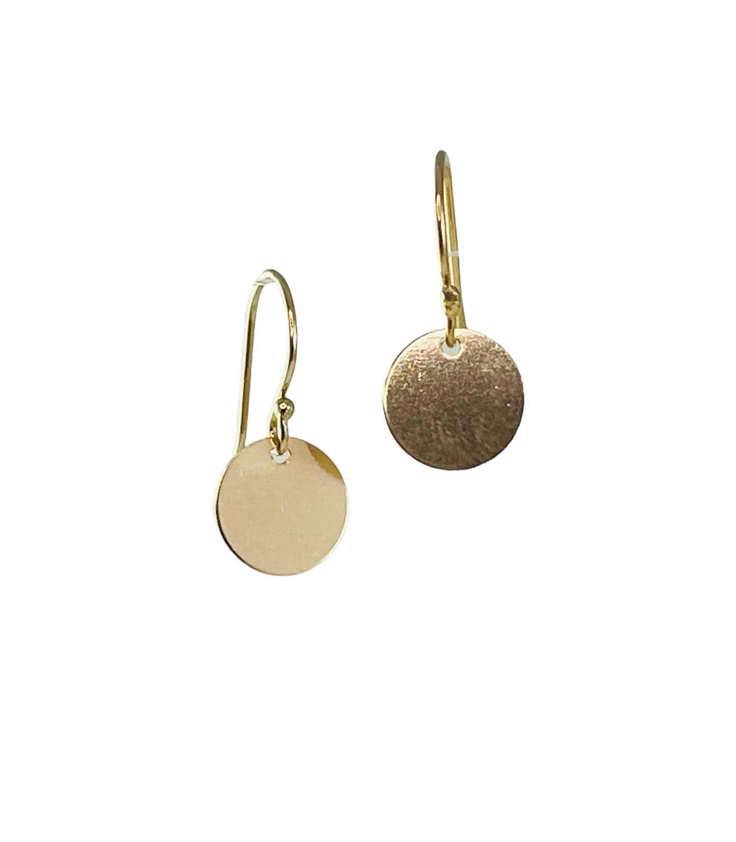 Tiny Gold Sequin Disc Earrings,Golden Disc Earrings,Small Gold Circle Earrings,Minimalist Gold Earrings,14k Gold Filled Disc Dangle Earrings