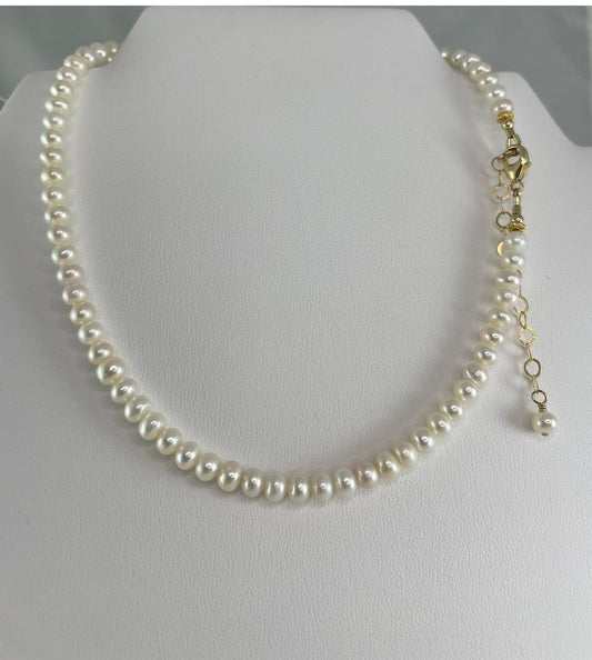 Gold Real Pearl Baby Little Girl Necklace,Girl First Pearls,Baptism Pearl Necklace,Flower Girl Pearl Necklace,Real Freshwater Pearl Necklace