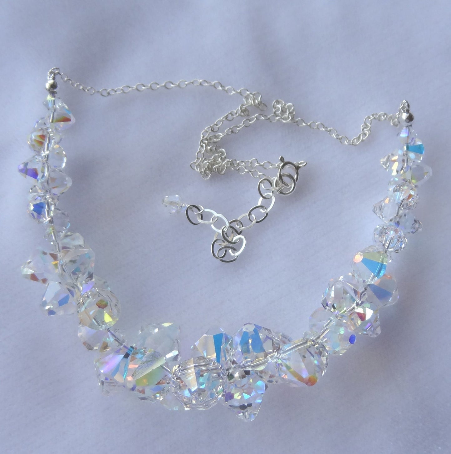 Bride Crystal Rock Bicone Necklace,Bride Crystal Jewelry Necklace,Bridal Crystal Jewelry Necklace,Wedding Necklaces for Brides,Mothers of