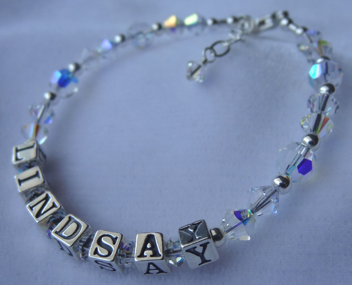 Personalized Crystal Name Children Bracelet,Birthstone Name Bracelet,Baptism Name Bracelet,Newborn Name Bracelet,Flower Girl Name Bracelet