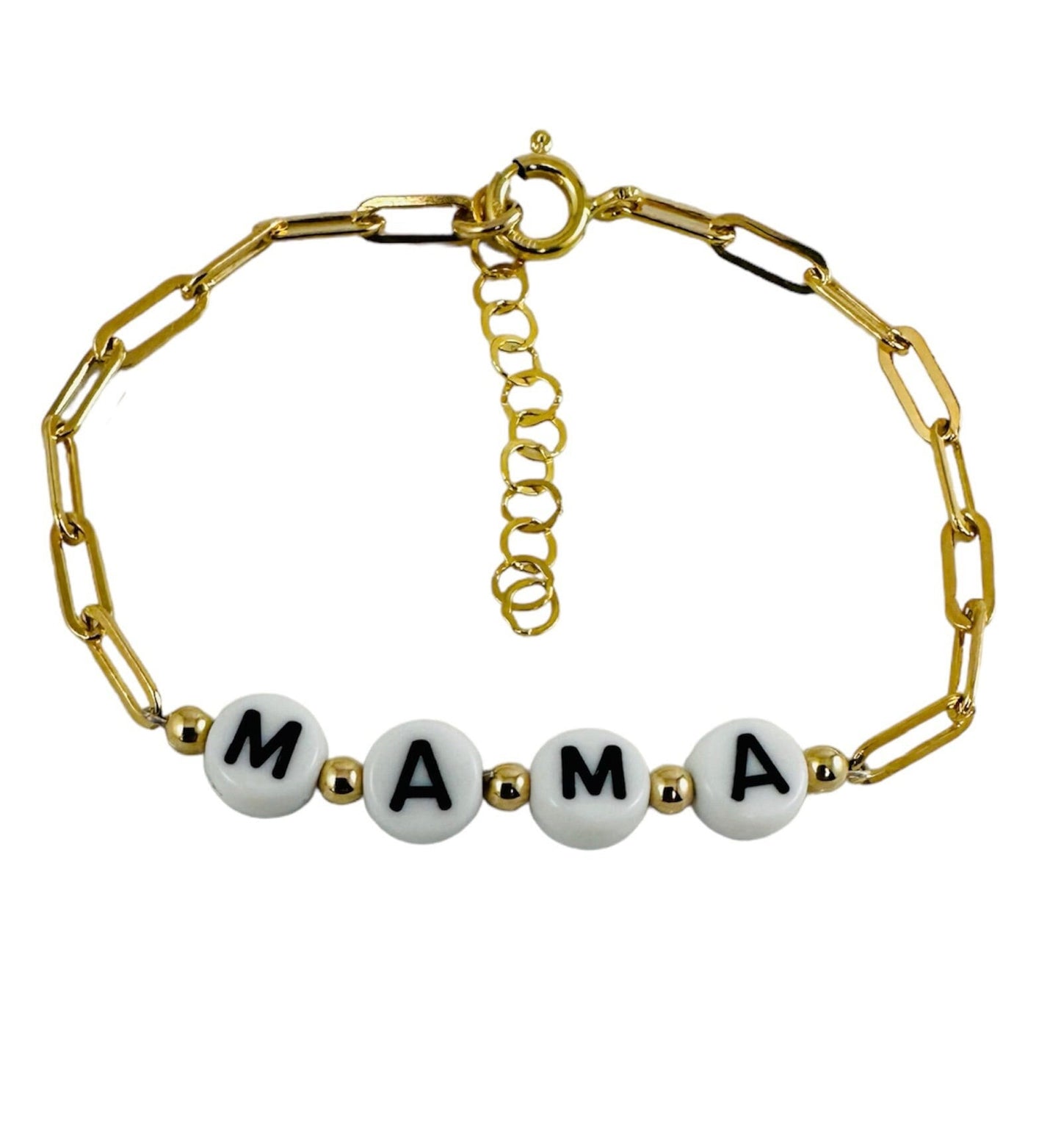 Mama Bracelet,Mother's Day gifts,Gifts For Moms,Mom Bracelet,Gold Beaded Mama Bracelet,New Mom Present,Mother Mama Mom Mommy Mini Bracelet